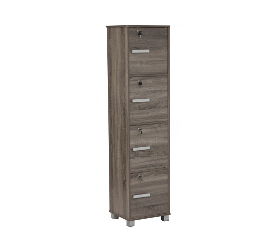NAOMI 4 DOOR STORAGE BOX WITH LOCK SONOMA DARK