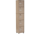 NAOMI 5 DOOR STORAGE BOX WITH LOCK EBONNESE