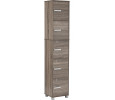 NAOMI 5 DOOR STORAGE BOX WITH LOCK SONOMA DARK