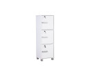 NAOMI 3 DOOR STORAGE BOX WITH LOCK WHITE