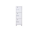 NAOMI 3 DOOR STORAGE BOX WITH LOCK WHITE