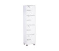 NAOMI 4 DOOR STORAGE BOX WITH LOCK WHITE