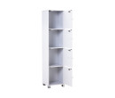 NAOMI 4 DOOR STORAGE BOX WITH LOCK WHITE