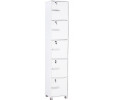 NAOMI 5 DOOR STORAGE BOX WITH LOCK WHITE