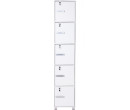 NAOMI 5 DOOR STORAGE BOX WITH LOCK WHITE