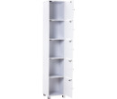NAOMI 5 DOOR STORAGE BOX WITH LOCK WHITE