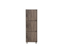 CODEY 3 DOOR STORAGE BOX WITH LOCK & LEG SILVER/FLETON OAK