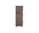 CODEY 3 DOOR STORAGE BOX WITH LOCK & LEG SILVER/FLETON OAK