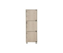 CODEY 3 DOOR STORAGE BOX WITH LOCK & LEG SILVER/GREY LINE