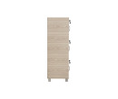 CODEY 3 DOOR STORAGE BOX WITH LOCK & LEG SILVER/GREY LINE
