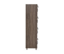 CODEY 4 DOOR STORAGE BOX WITH LOCK & LEG SILVER/FLETON OAK