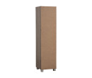 CODEY 4 DOOR STORAGE BOX WITH LOCK & LEG SILVER/FLETON OAK