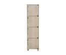 CODEY 4 DOOR STORAGE BOX WITH LOCK & LEG SILVER/GREY LINE