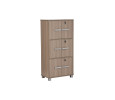NAOMI 6 DOOR STORAGE BOX WITH LOCK EBONNESE