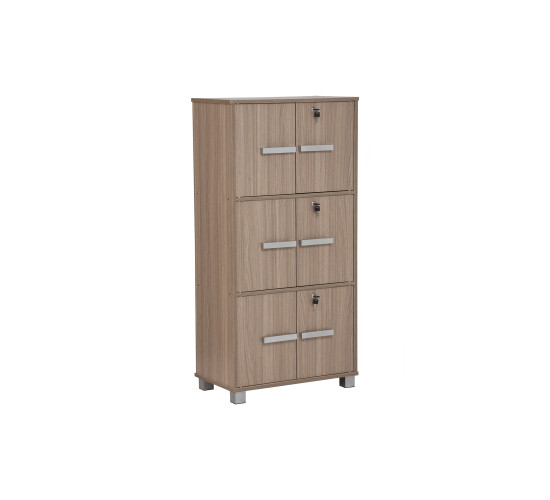 NAOMI 6 DOOR STORAGE BOX WITH LOCK EBONNESE