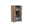NAOMI 6 DOOR STORAGE BOX WITH LOCK EBONNESE