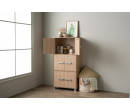 NAOMI 6 DOOR STORAGE BOX WITH LOCK EBONNESE