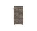 NAOMI 6 DOOR STORAGE BOX WITH LOCK SONOMA DARK