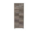NAOMI 8 DOOR STORAGE BOX WITH LOCK SONOMA DARK