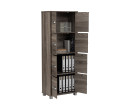 NAOMI 8 DOOR STORAGE BOX WITH LOCK SONOMA DARK