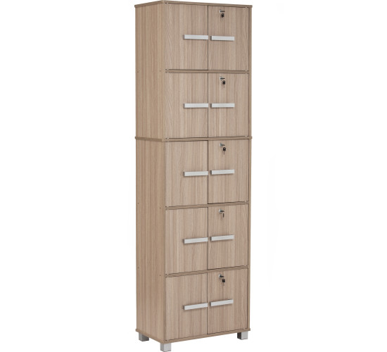 NAOMI 10 DOOR STORAGE BOX WITH LOCK EBONNESE