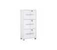 NAOMI 6 DOOR STORAGE BOX WITH LOCK WHITE
