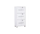 NAOMI 6 DOOR STORAGE BOX WITH LOCK WHITE