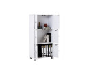 NAOMI 6 DOOR STORAGE BOX WITH LOCK WHITE