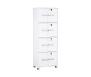 NAOMI 8 DOOR STORAGE BOX WITH LOCK WHITE