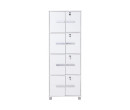 NAOMI 8 DOOR STORAGE BOX WITH LOCK WHITE