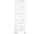 NAOMI 10 DOOR STORAGE BOX WITH LOCK WHITE