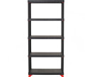 OPTIMUS PLASTIC SHELVING 5 TIER RACK BLACK