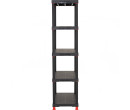 OPTIMUS PLASTIC SHELVING 5 TIER RACK BLACK