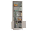 *ECO FILE CABINET WITH GLASS LIGHT OAK