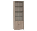 *ECO FILE CABINET WITH GLASS DARK OAK