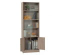 *ECO FILE CABINET WITH GLASS DARK OAK