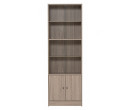 *ECO FILE CABINET WITH GLASS DARK OAK