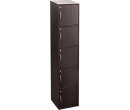 CODEY 5 DOOR STORAGE BOX WITH LOCK LIGHT CAPPUCCINO