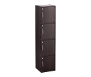 CODEY 4 DOOR STORAGE BOX WITH LOCK LIGHT CAPPUCCINO