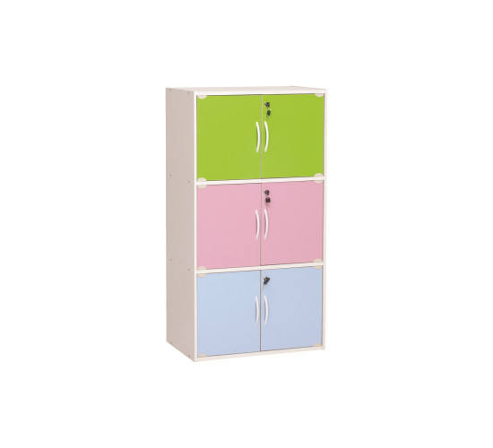 CODEY 6 DOOR STORAGE BOX WITH LOCK