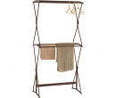 OLIVER HIGH TOWEL HANGER ANTIQUE BROWN 