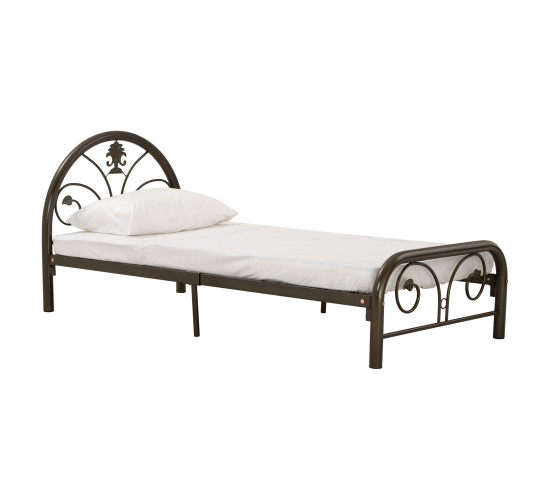 KINTA SINGLE BED WITH 1900MM SIDE RAIL ANTIQUE GOL...