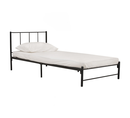 CALLON SINGLE BED WITH 1900MM SIDE RAIL BLACK