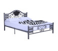 KINTA QUEEN BED WITH 1900MM SIDE RAIL  ANTIQUE SILVER