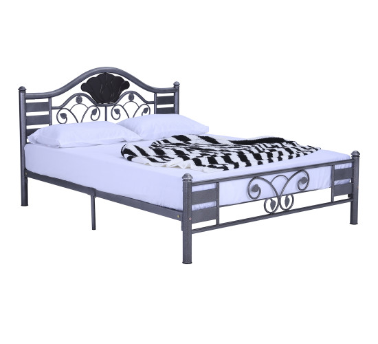 KINTA QUEEN BED WITH 1900MM SIDE RAIL  ANTIQUE SIL...