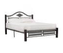 GALOR QUEEN BED WITH 1900MM SIDE RAIL CAPPUCCINO/ ANTIQUE SILVER