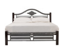 GALOR QUEEN BED WITH 1900MM SIDE RAIL CAPPUCCINO/ ANTIQUE SILVER