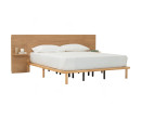 PLATO QUEEN BED WITH 1900MM BED PANEL WITH SIDE TABLE 102