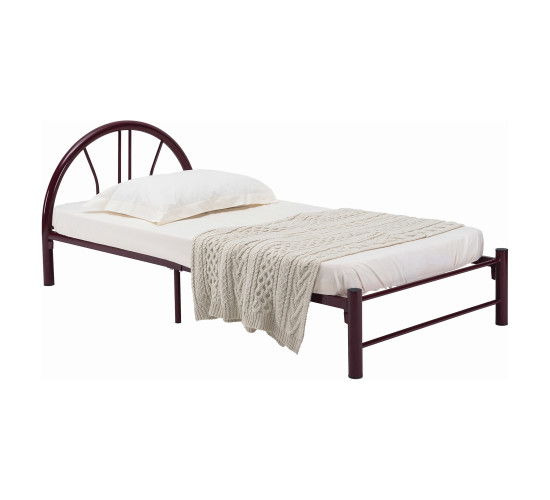 ROBERT SINGLE BED WITH 1900MM SIDE RAIL MAROON