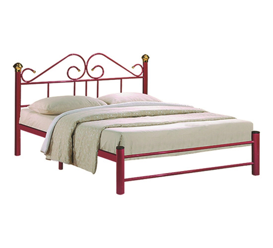MARTELL QUEEN BED WITH 1900MM SIDE RAIL MAROON
